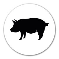 Aufkleber Schwein Silhouette 10cm Sticker