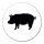 Aufkleber Schwein Silhouette 10cm Sticker