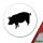 Aufkleber Schwein Silhouette 10cm Sticker