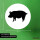 Aufkleber Schwein Silhouette 10cm Sticker