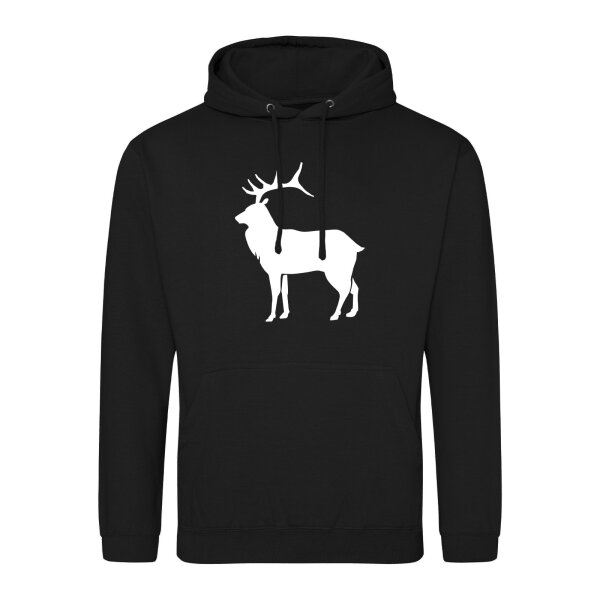 Unisex Hoodie Hirsch Silhouette Größe S-3XL