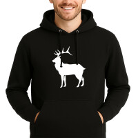 Unisex Hoodie Hirsch Silhouette Größe S-3XL