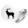 Button Hirsch Silhouette