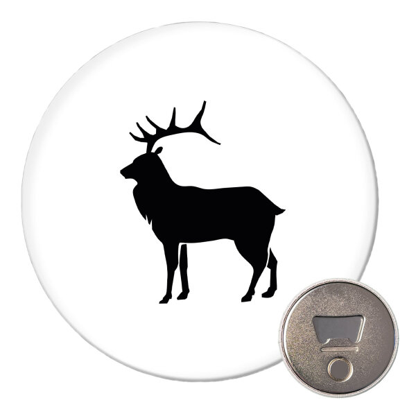 Magnet Hirsch Silhouette 59mm Kühlschrankmagnet Flaschenöffner