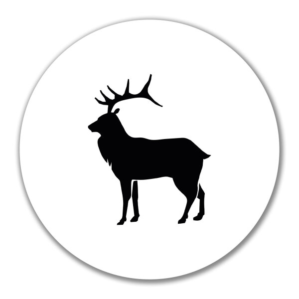 Aufkleber Hirsch Silhouette 10cm Sticker