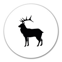Aufkleber Hirsch Silhouette 10cm Sticker