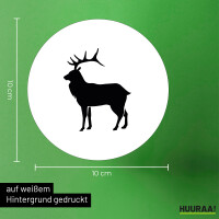 Aufkleber Hirsch Silhouette 10cm Sticker