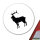Aufkleber Hirsch Silhouette 10cm Sticker