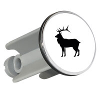 Waschbeckenstöpsel Hirsch Silhouette 4cm Abflussstopfen