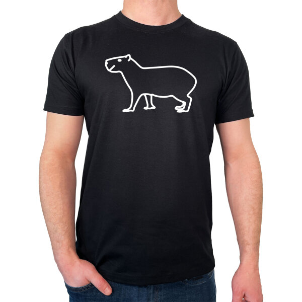 Herren T-Shirt Capybara Silhouette Größe S-3XL