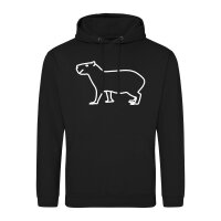 Unisex Hoodie Capybara Silhouette Größe S-3XL