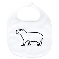 Baby Lätzchen Capybara Silhouette Klettverschluss