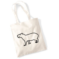 Jutebeutel Capybara Silhouette 10 Liter