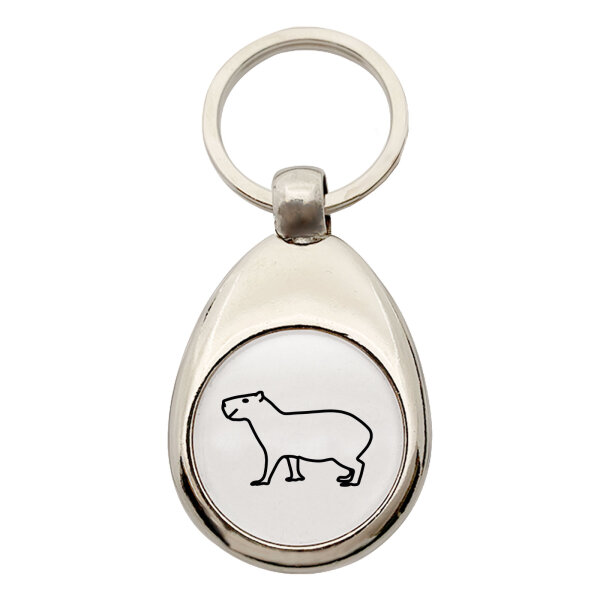 Schlüsselanhänger Capybara Silhouette