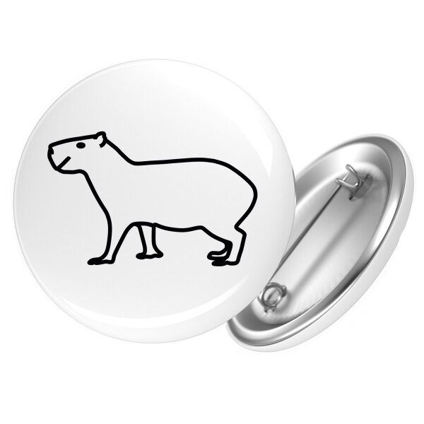 Button Capybara Silhouette