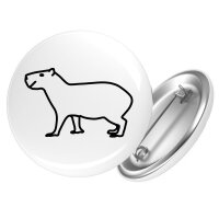 Button Capybara Silhouette