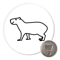 Magnet Capybara Silhouette 59mm Kühlschrankmagnet...