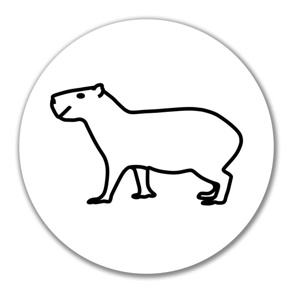 Aufkleber Capybara Silhouette 10cm Sticker