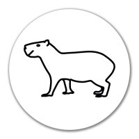 Aufkleber Capybara Silhouette 10cm Sticker
