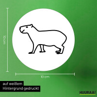 Aufkleber Capybara Silhouette 10cm Sticker