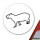 Aufkleber Capybara Silhouette 10cm Sticker