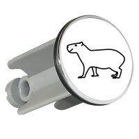 Waschbeckenstöpsel Capybara Silhouette 4cm...