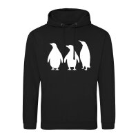 Unisex Hoodie Pinguine Silhouette Größe S-3XL