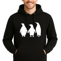 Unisex Hoodie Pinguine Silhouette Größe S-3XL