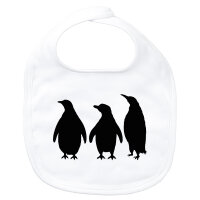 Baby L&auml;tzchen Pinguine Silhouette Klettverschluss