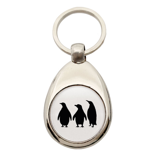 Schlüsselanhänger Pinguine Silhouette