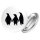 Button Pinguine Silhouette