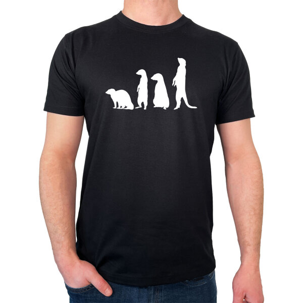 Herren T-Shirt Erdmännchen Silhouette Größe S-3XL