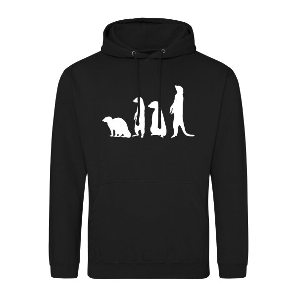 Unisex Hoodie Erdmännchen Silhouette Größe S-3XL