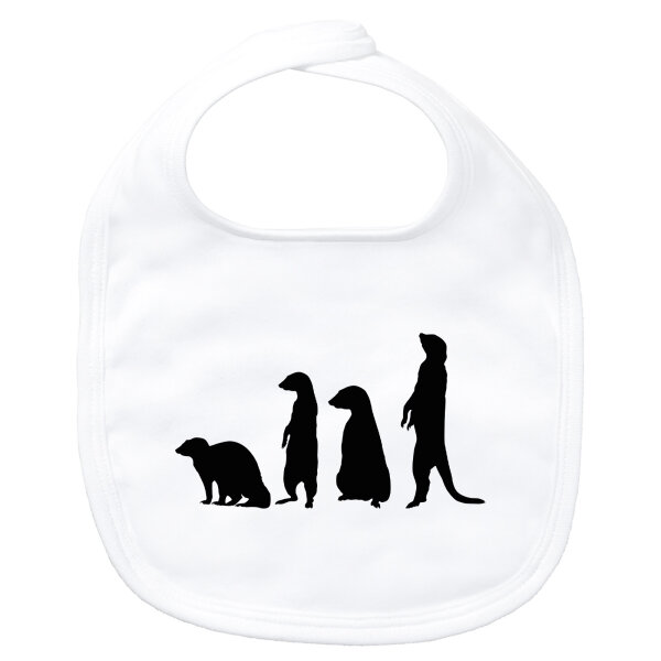 Baby Lätzchen Erdmännchen Silhouette Klettverschluss
