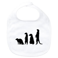 Baby Lätzchen Erdmännchen Silhouette...