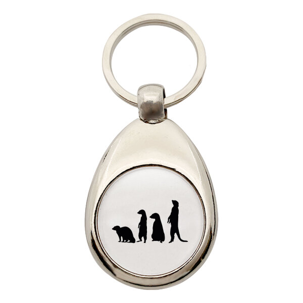 Schlüsselanhänger Erdmännchen Silhouette