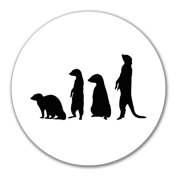 Aufkleber Erdmännchen Silhouette 10cm Sticker