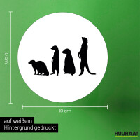 Aufkleber Erdmännchen Silhouette 10cm Sticker