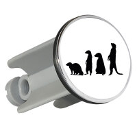 Waschbeckenstöpsel Erdmännchen Silhouette 4cm...