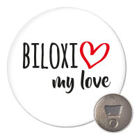 Magnet Biloxi my love 59mm K&uuml;hlschrankmagnet