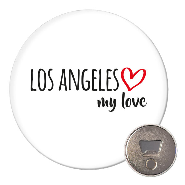 Magnet Los Angeles my love 59mm Kühlschrankmagnet Flaschenöffner