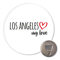 Magnet Los Angeles my love 59mm Kühlschrankmagnet Flaschenöffner