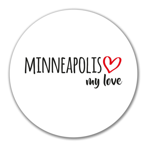 Aufkleber Minneapolis my love 10cm Sticker