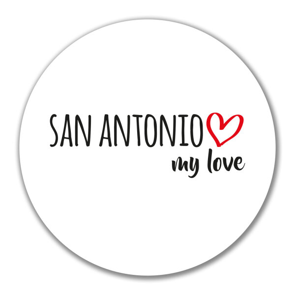 Aufkleber San Antonio my love 10cm Sticker