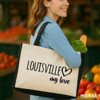 Jutetasche Louisville my love 21 Liter Black