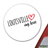 Aufkleber Louisville my love 10cm Sticker