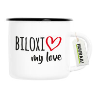 Emaille Tasse Biloxi my love 300ml Vintage Emaille Becher