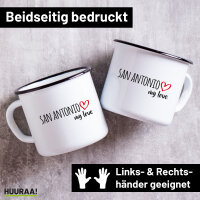 Emaille Tasse San Antonio my love 300ml Vintage Emaille...