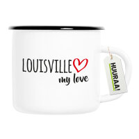 Emaille Tasse Louisville my love 300ml Vintage Emaille...