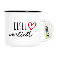 Emaille Tasse Eifel verliebt 300ml Vintage Emaille Becher
